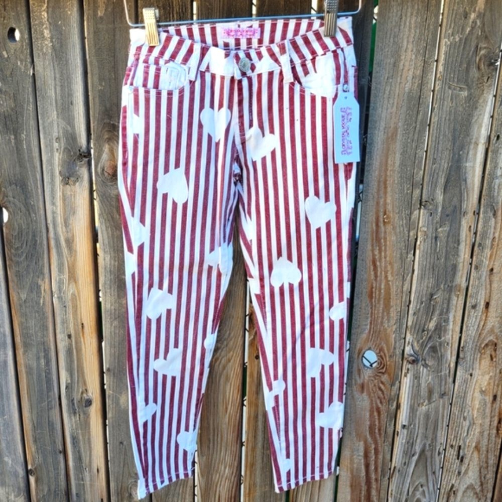 Crystal Vogue  Striped Jeans with Relaxed Fit Girls Size 10